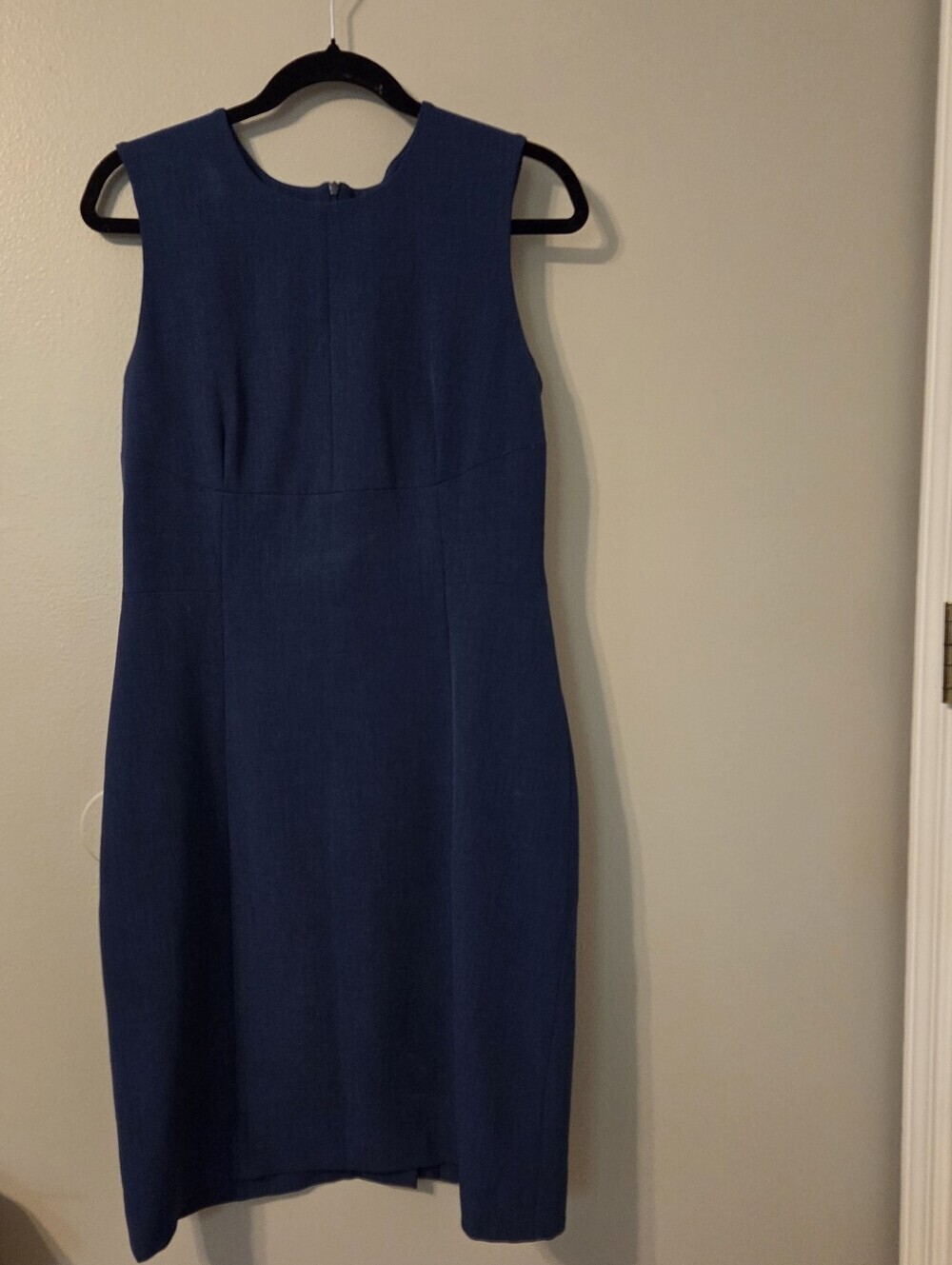 MM Lafluer Womens Blue Shirley Dress Sz 10  Corpcore Office Career Pencil Sheath - Picture 4 of 10